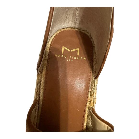 Marc Fisher LTD Womens Mladalyn Slingback Buckle Espadrille Heels Brown Size 7.5 - Picture 5 of 6